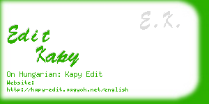 edit kapy business card